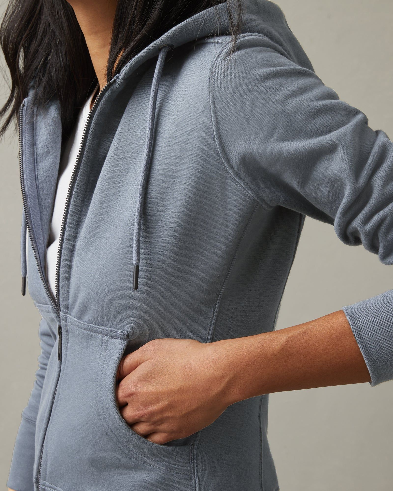 Classic Full Zip - Dusty Blue sold by American Giant product image thumbnail 3