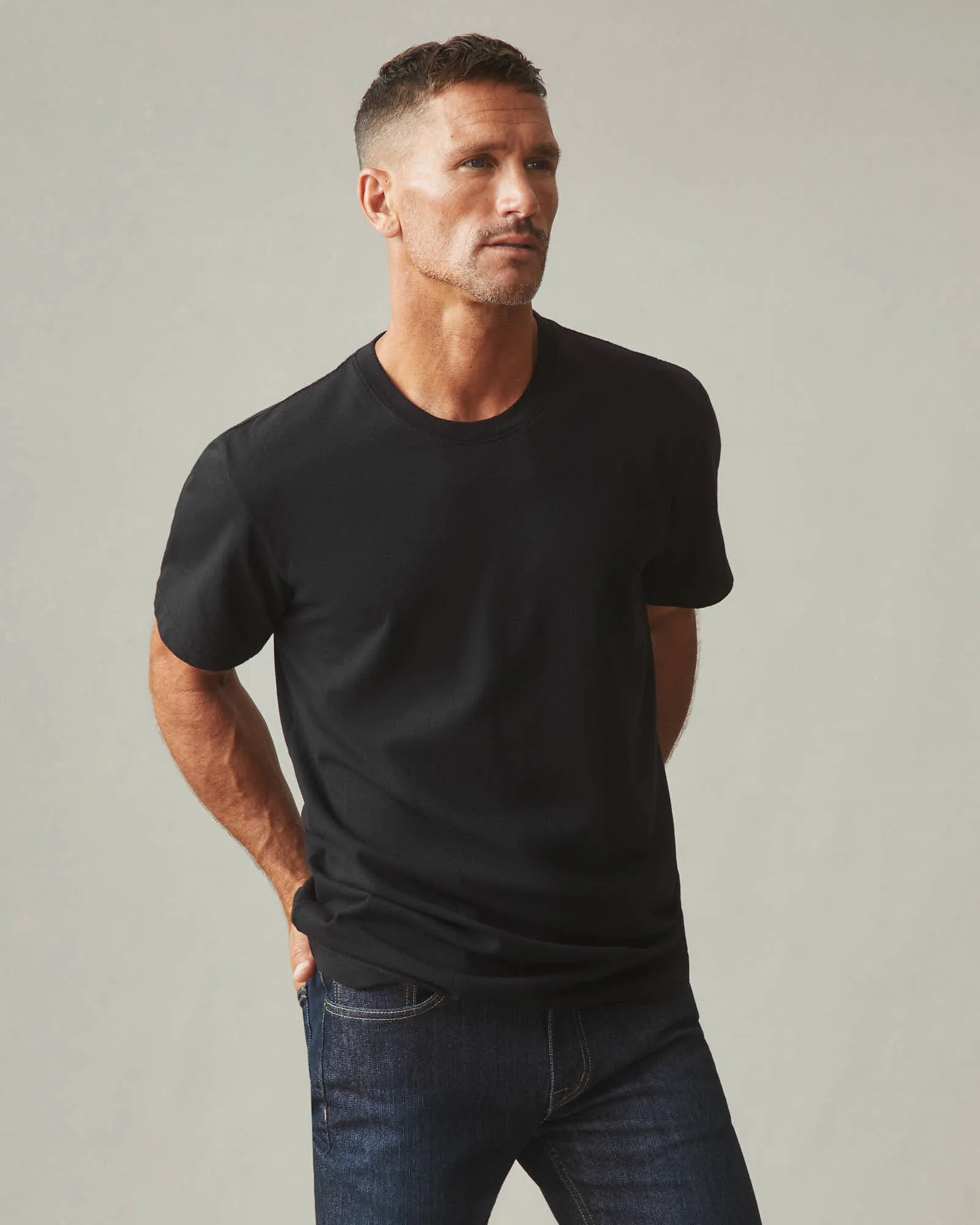 Men's Vintage Crew Tee - Black sold by American Giant product image thumbnail 3