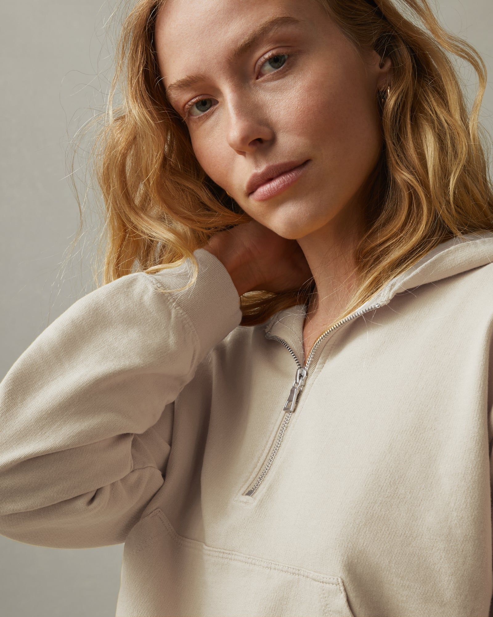 Lightweight Cotton Half Zip Hoodie - Castle Wall sold by American Giant product image thumbnail 4