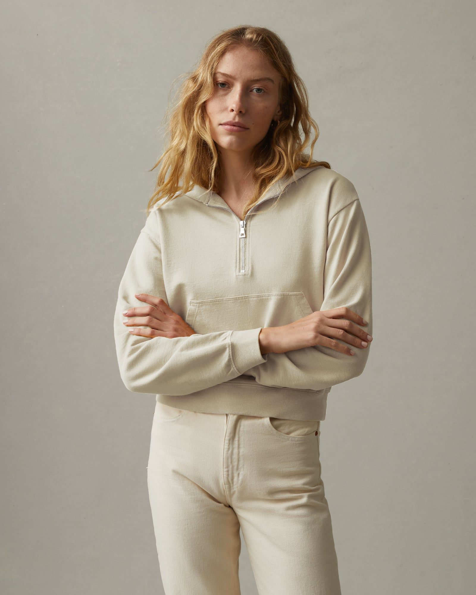 Lightweight Cotton Half Zip Hoodie - Castle Wall sold by American Giant product image thumbnail 5