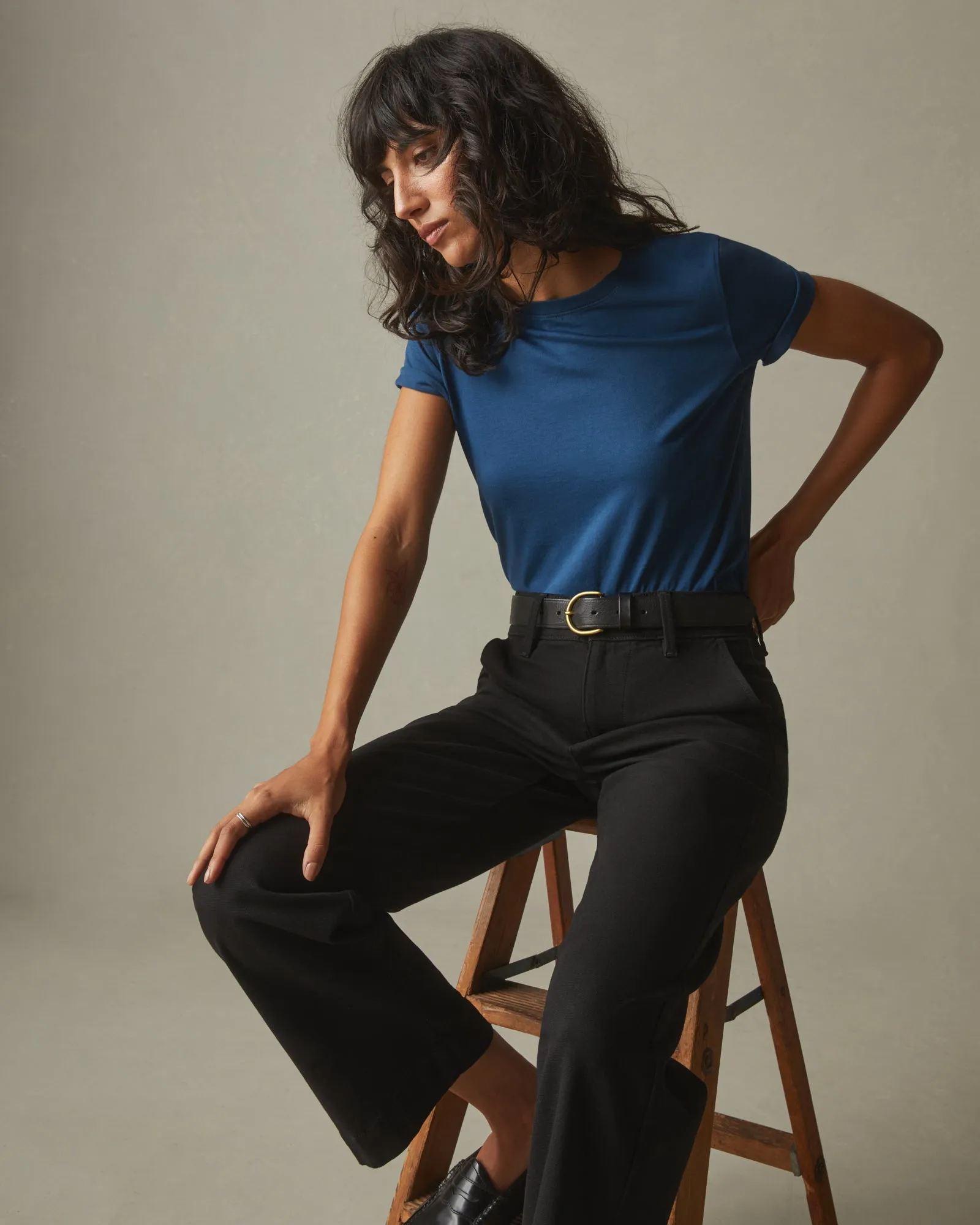 Classic Cotton Crew Tee - Blue Storm sold by American Giant product image thumbnail 4