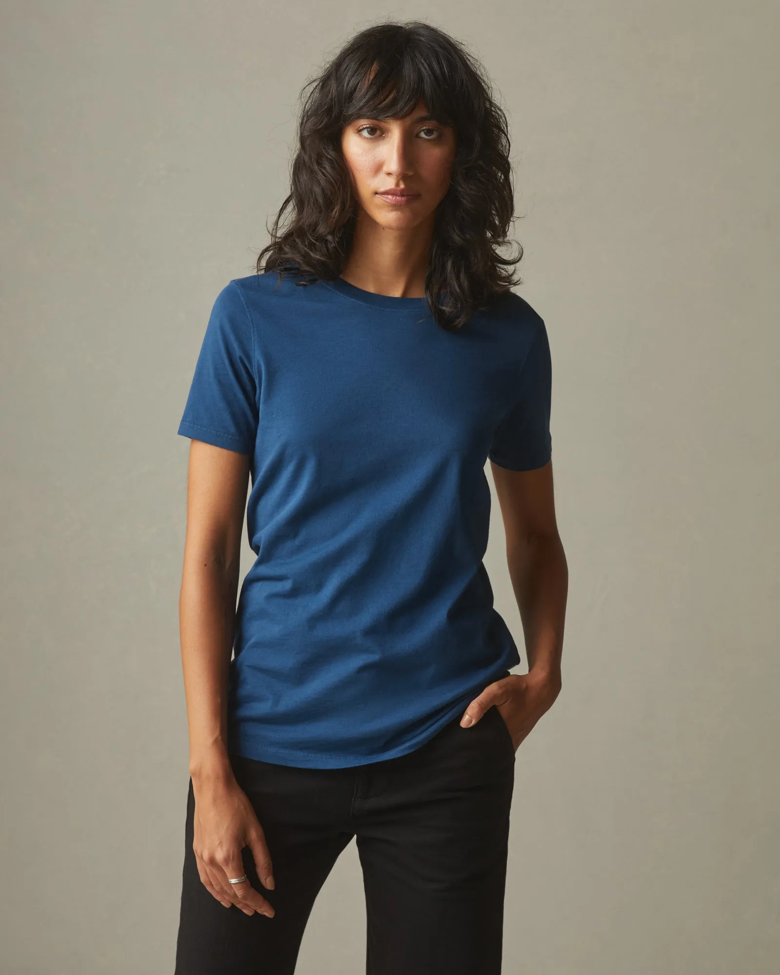 Classic Cotton Crew Tee - Blue Storm sold by American Giant