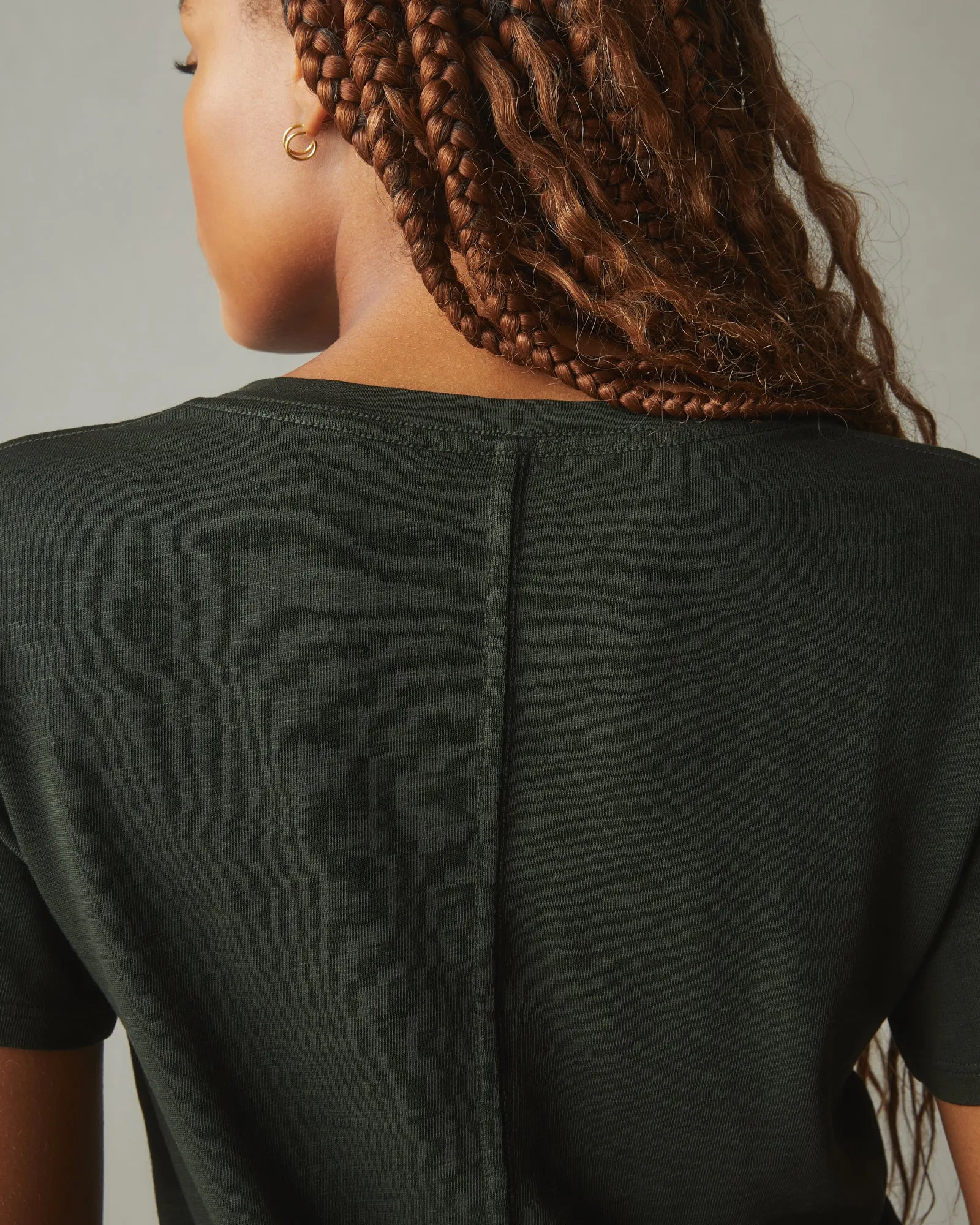 Women's Premium Slub V-Neck Tee - Dark Elm sold by American Giant product image thumbnail 3