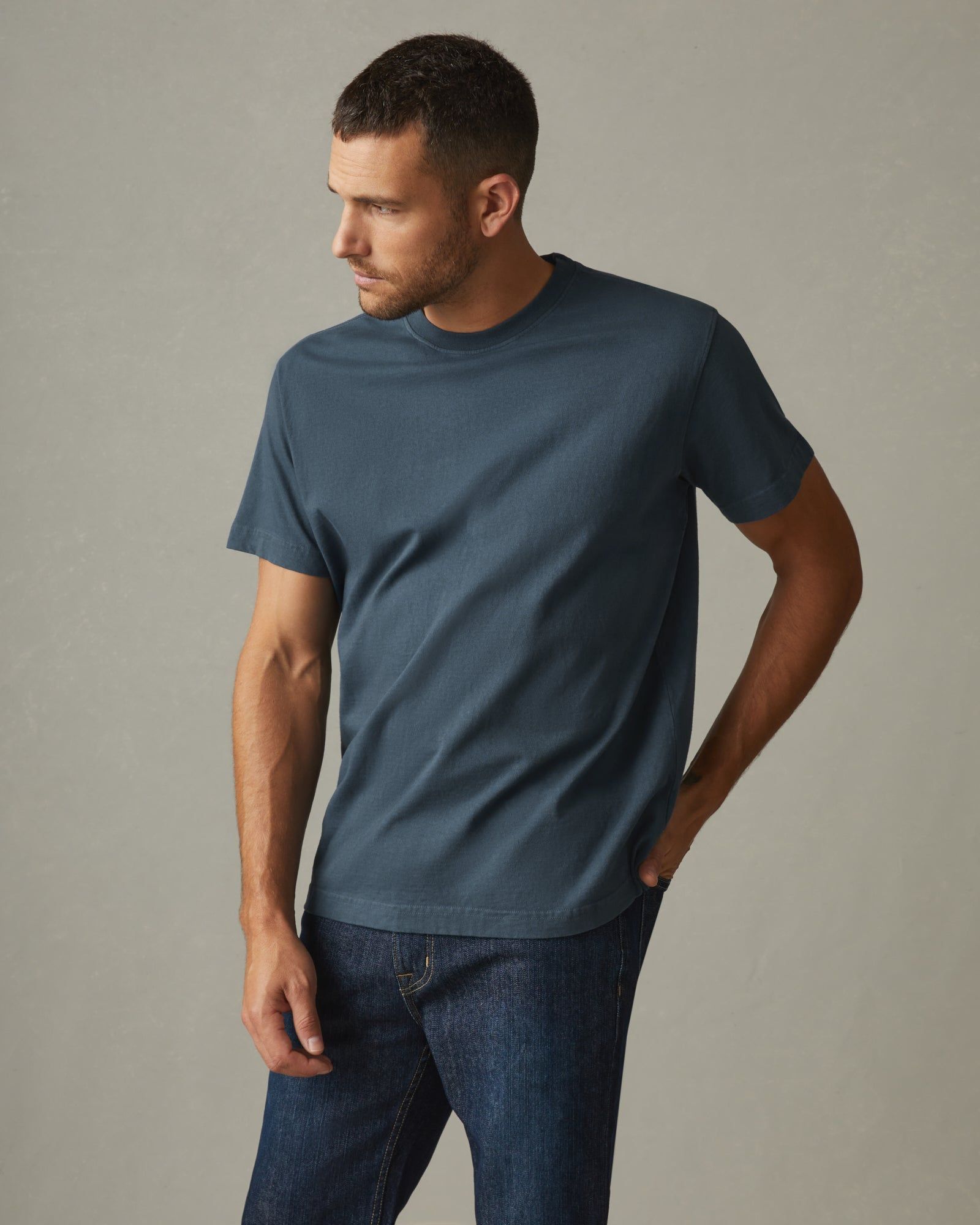 Heavyweight Relaxed Tee - Winter Sky sold by American Giant product image thumbnail 2