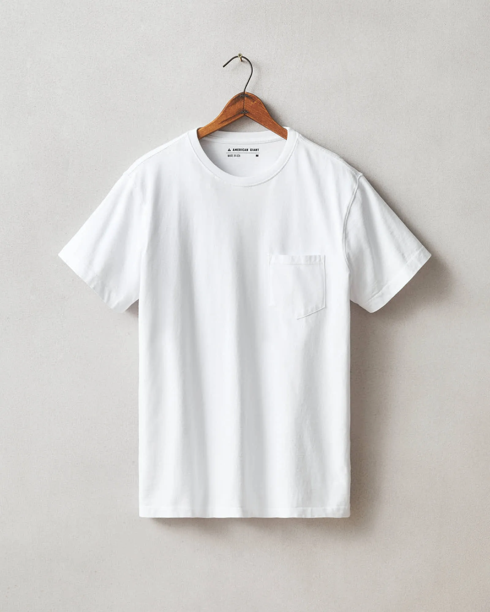 Men's Pocket Tee - White sold by American Giant