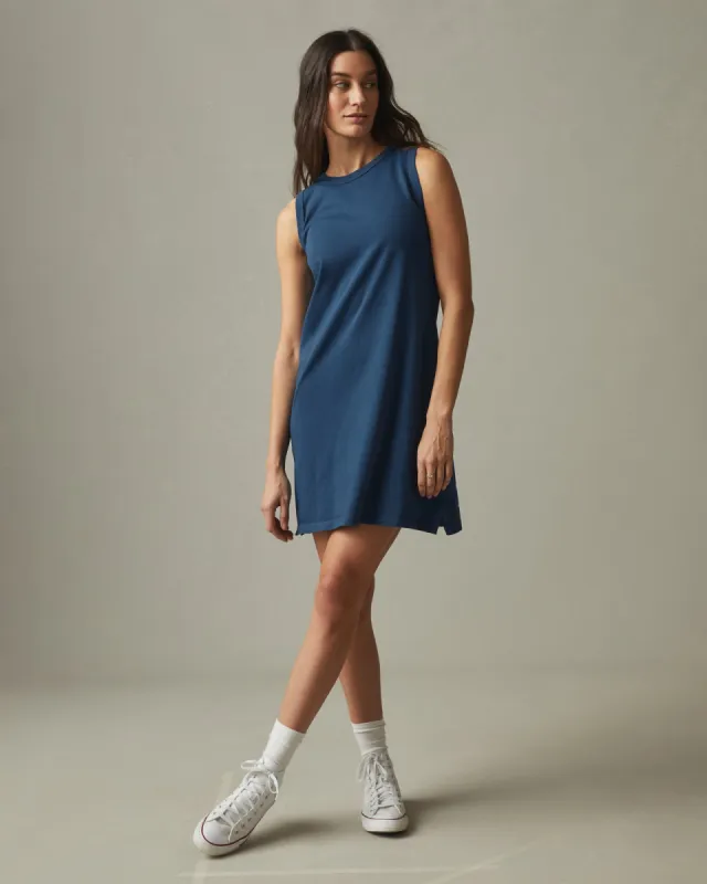 Women's Muscle Tee Dress - Blue Storm sold by American Giant