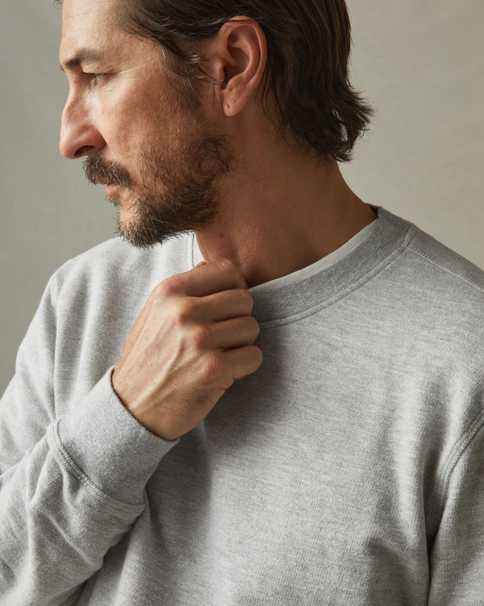 French Terry Crew Sweatshirt - Ash Heather sold by American Giant product image thumbnail 4