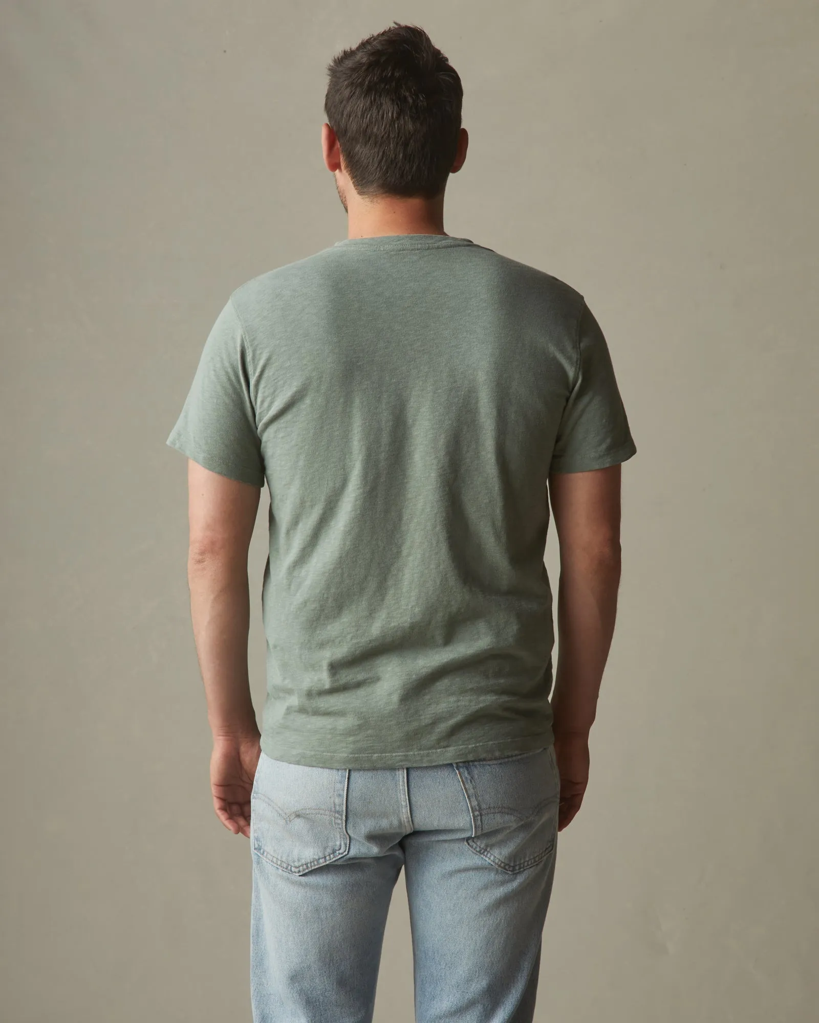 Men's Premium Slub V-Neck Tee - Green Slate sold by American Giant product image thumbnail 2
