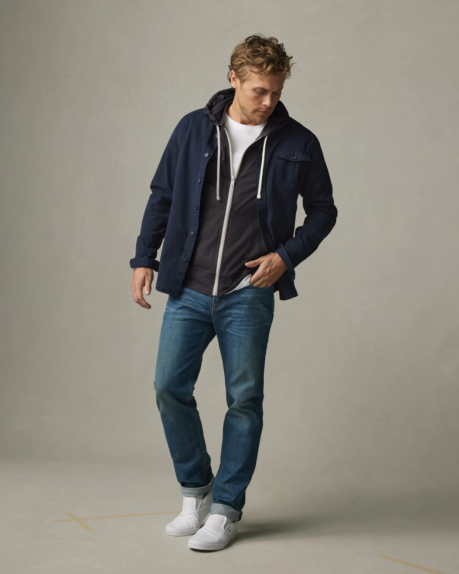 Men's Lightweight Full Zip - Black Solid sold by American Giant product image thumbnail 5