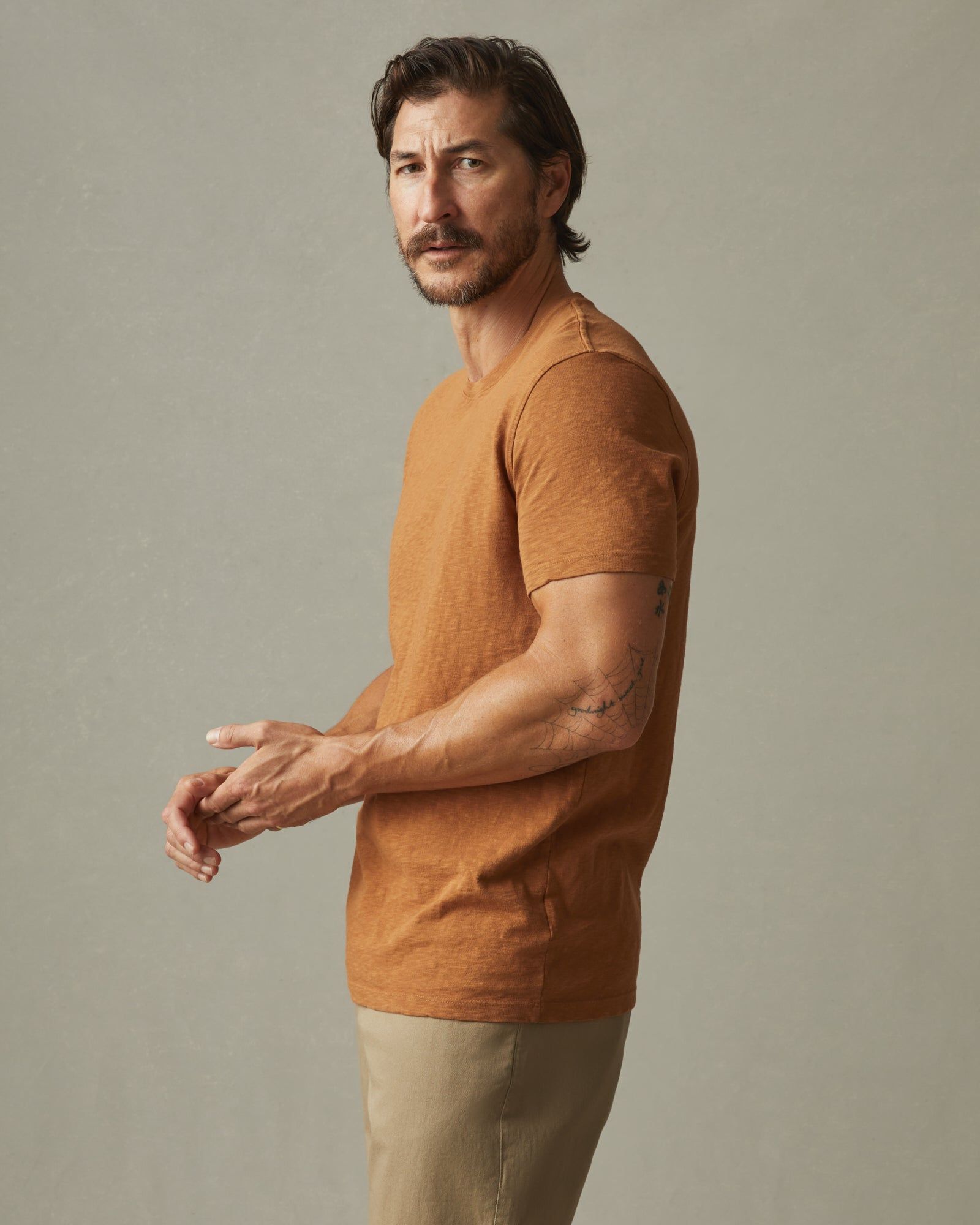 Premium Slub Crew Tee - Bright Copper sold by American Giant product image thumbnail 2