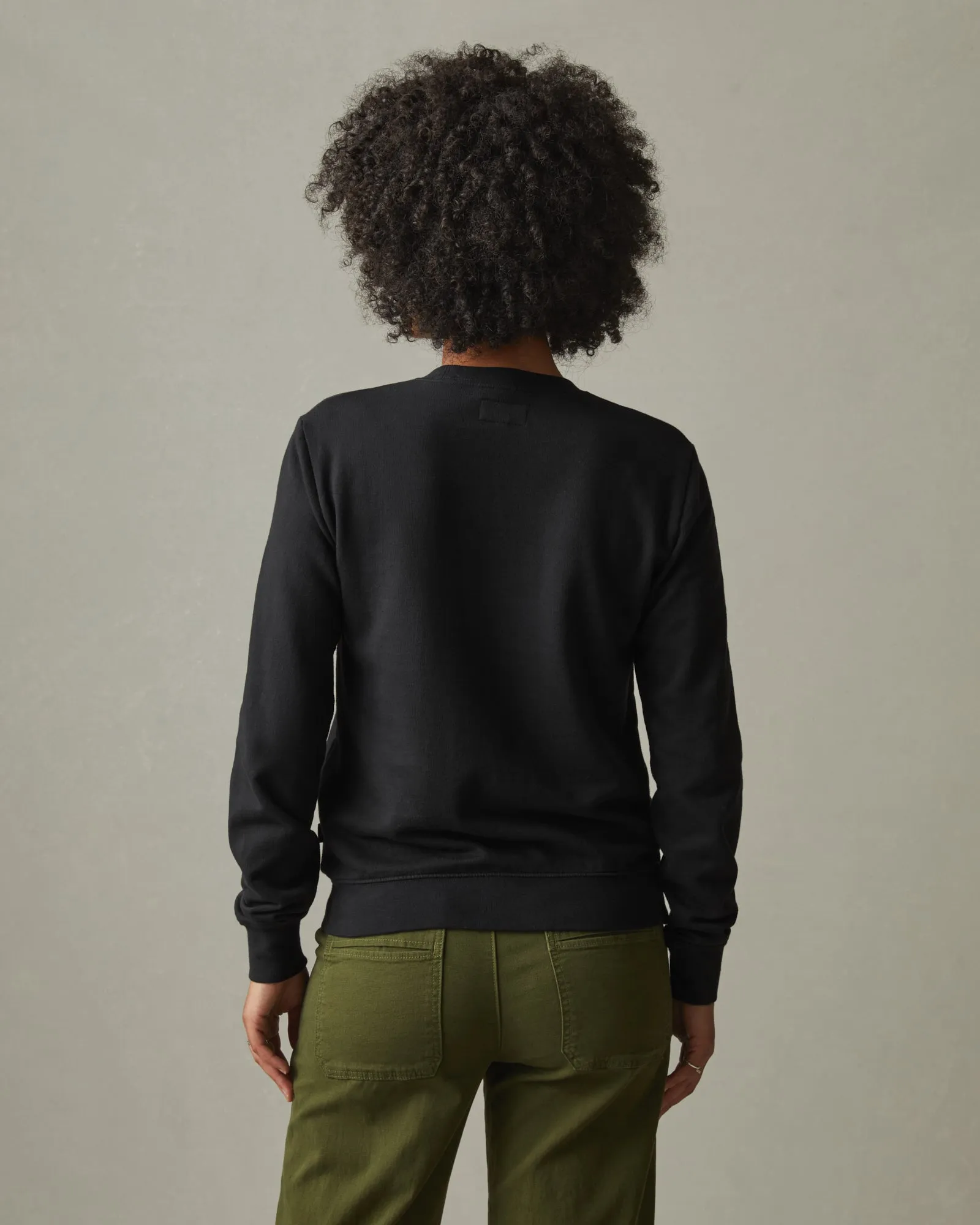 Women's French Terry Crew Sweatshirt - Black sold by American Giant product image thumbnail 3