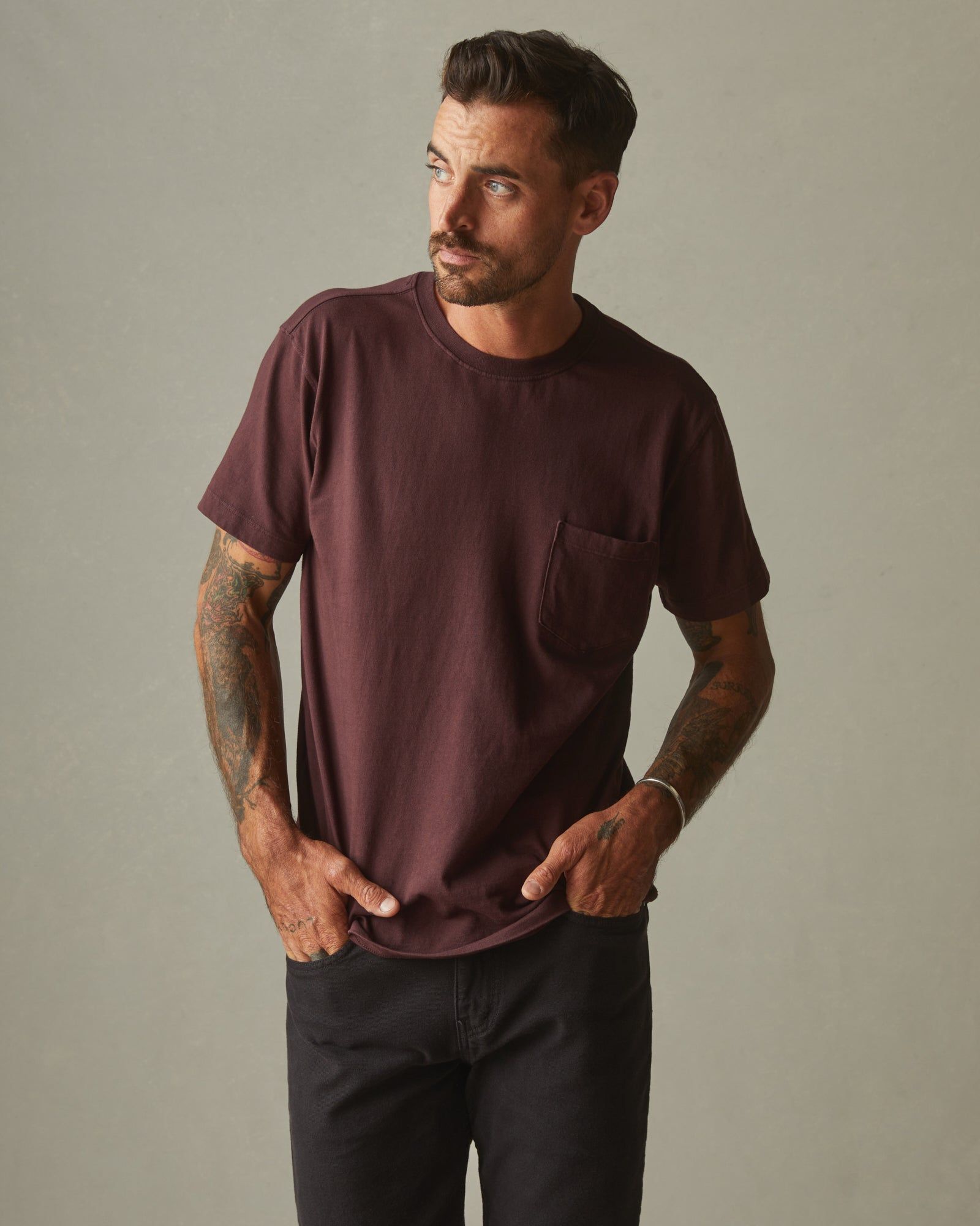 Heavyweight Pocket Tee - Puce sold by American Giant