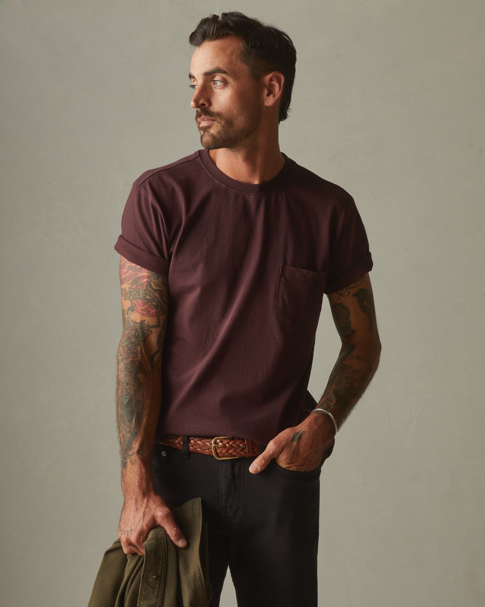 Heavyweight Pocket Tee - Puce sold by American Giant product image thumbnail 4