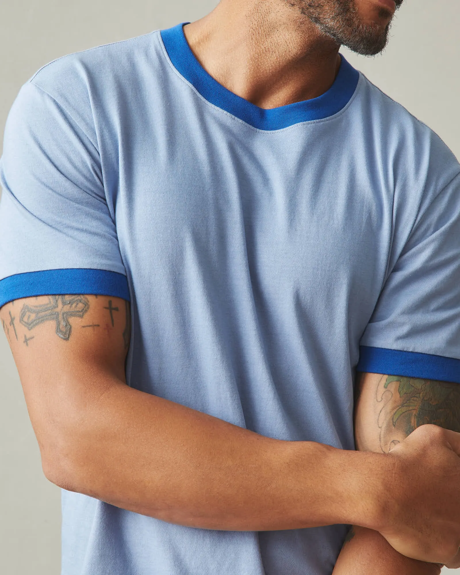 Men's Ringer Tee - Beach Horizon/ Blue Aura sold by American Giant product image thumbnail 3