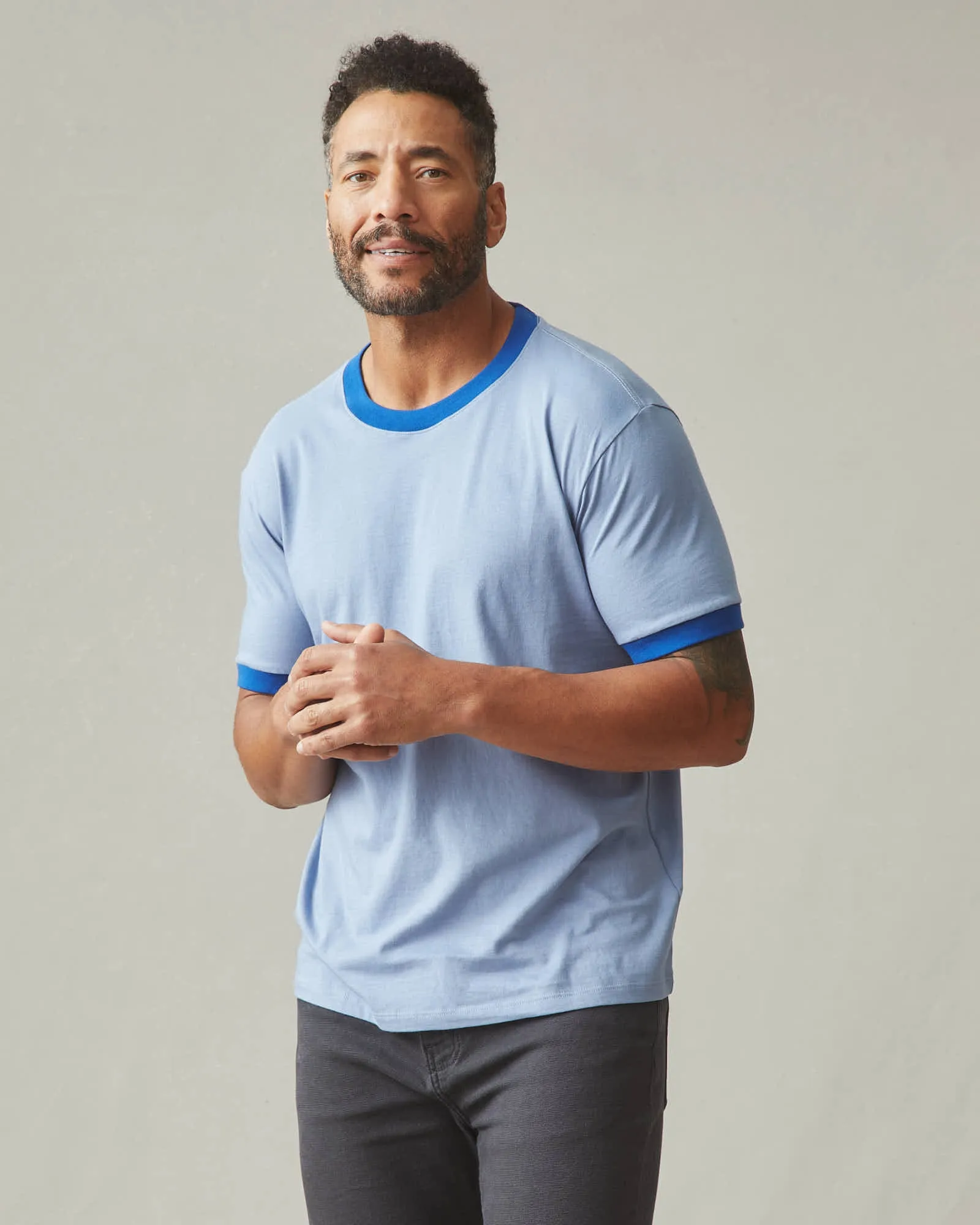 Men's Ringer Tee - Beach Horizon/ Blue Aura sold by American Giant product image thumbnail 2
