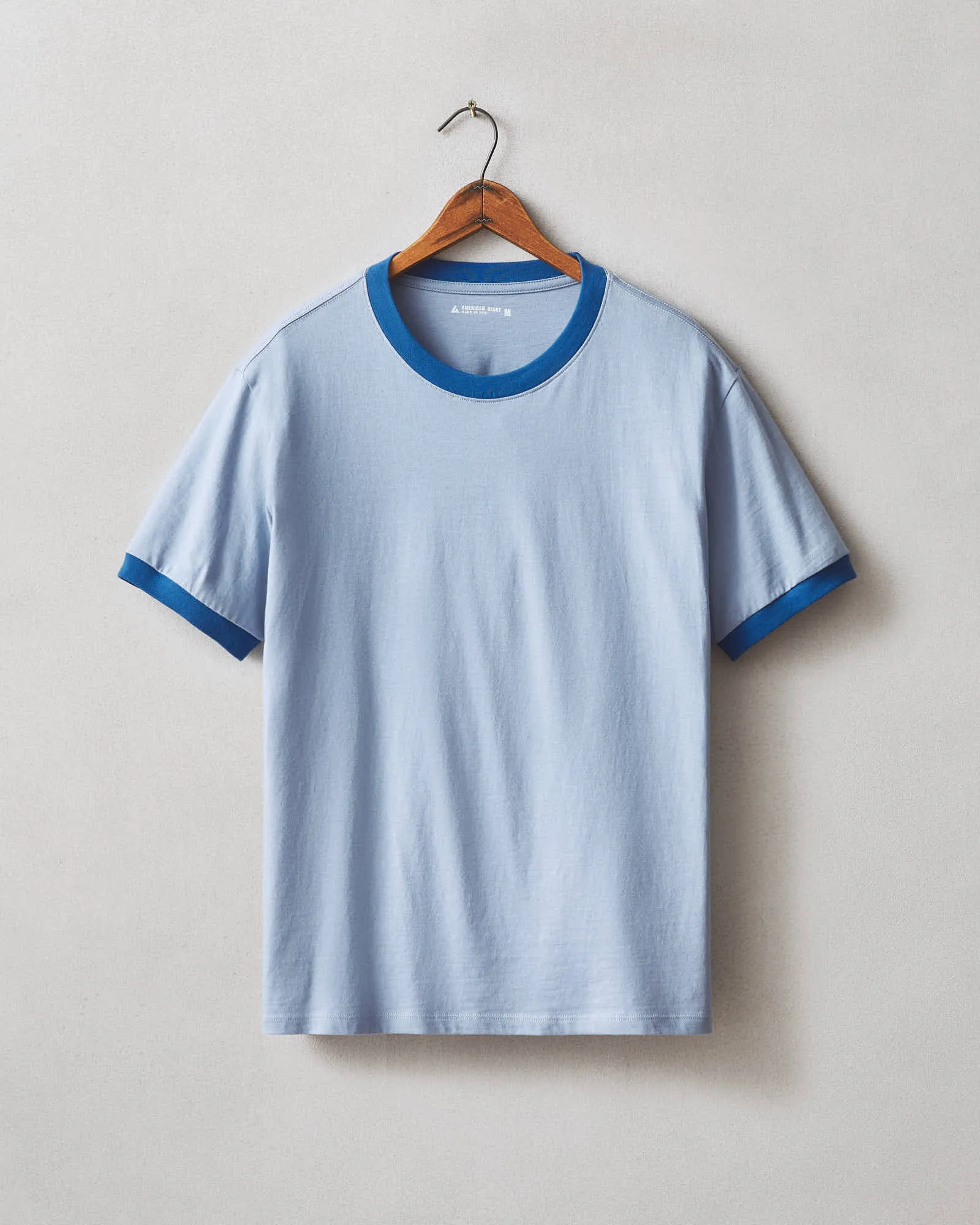 Men's Ringer Tee - Beach Horizon/ Blue Aura sold by American Giant