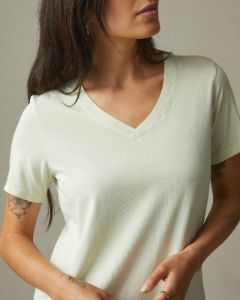 Women's Classic Cotton V-Neck Tee - Aloe Wash sold by American Giant