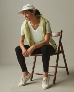 Women's Classic Cotton V-Neck Tee - Aloe Wash sold by American Giant