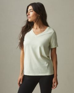 Women's Classic Cotton V-Neck Tee - Aloe Wash sold by American Giant