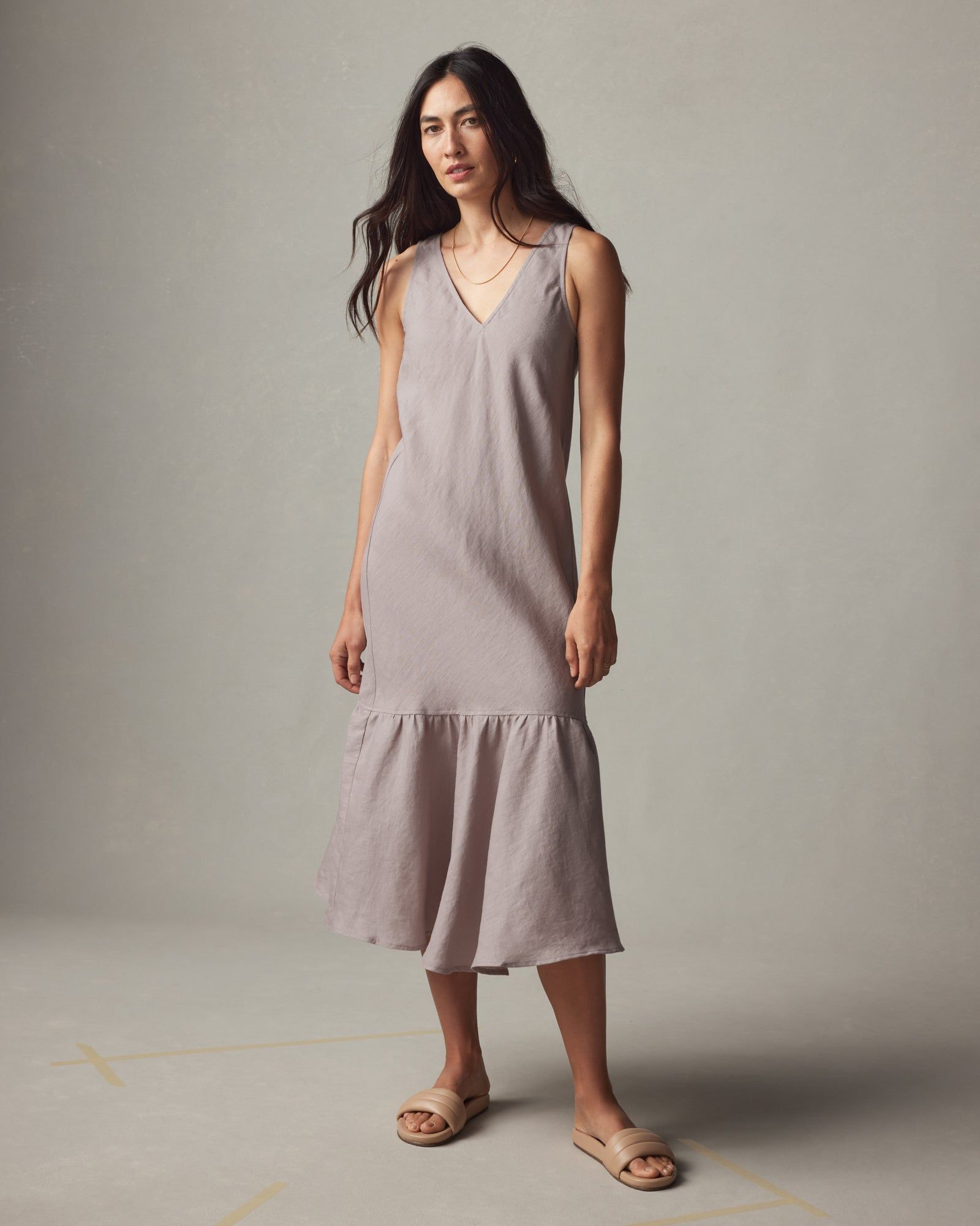 Easy Linen Dress - Sunset sold by American Giant