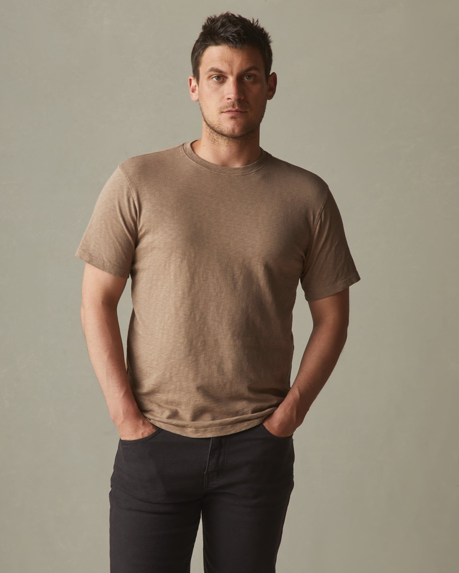 Premium Slub Crew Tee - Pine Bark sold by American Giant