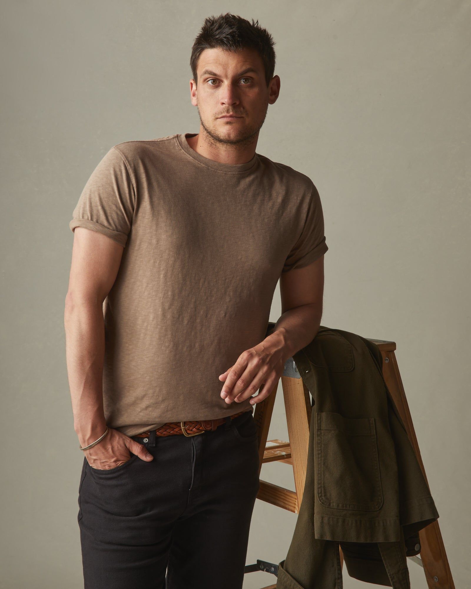 Premium Slub Crew Tee - Pine Bark sold by American Giant product image thumbnail 4