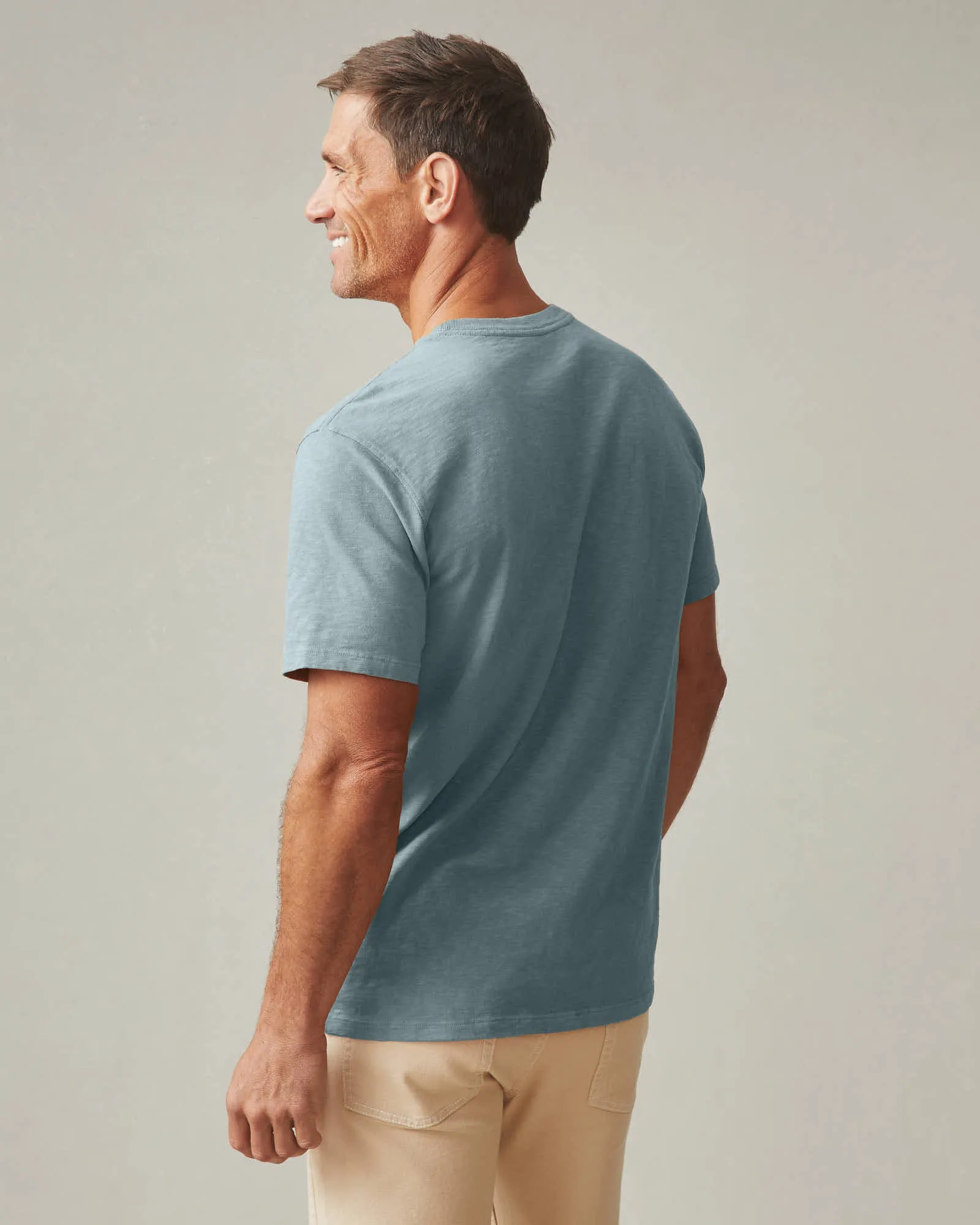 Men's Premium Slub Crew Tee - Arona Blue sold by American Giant product image thumbnail 3