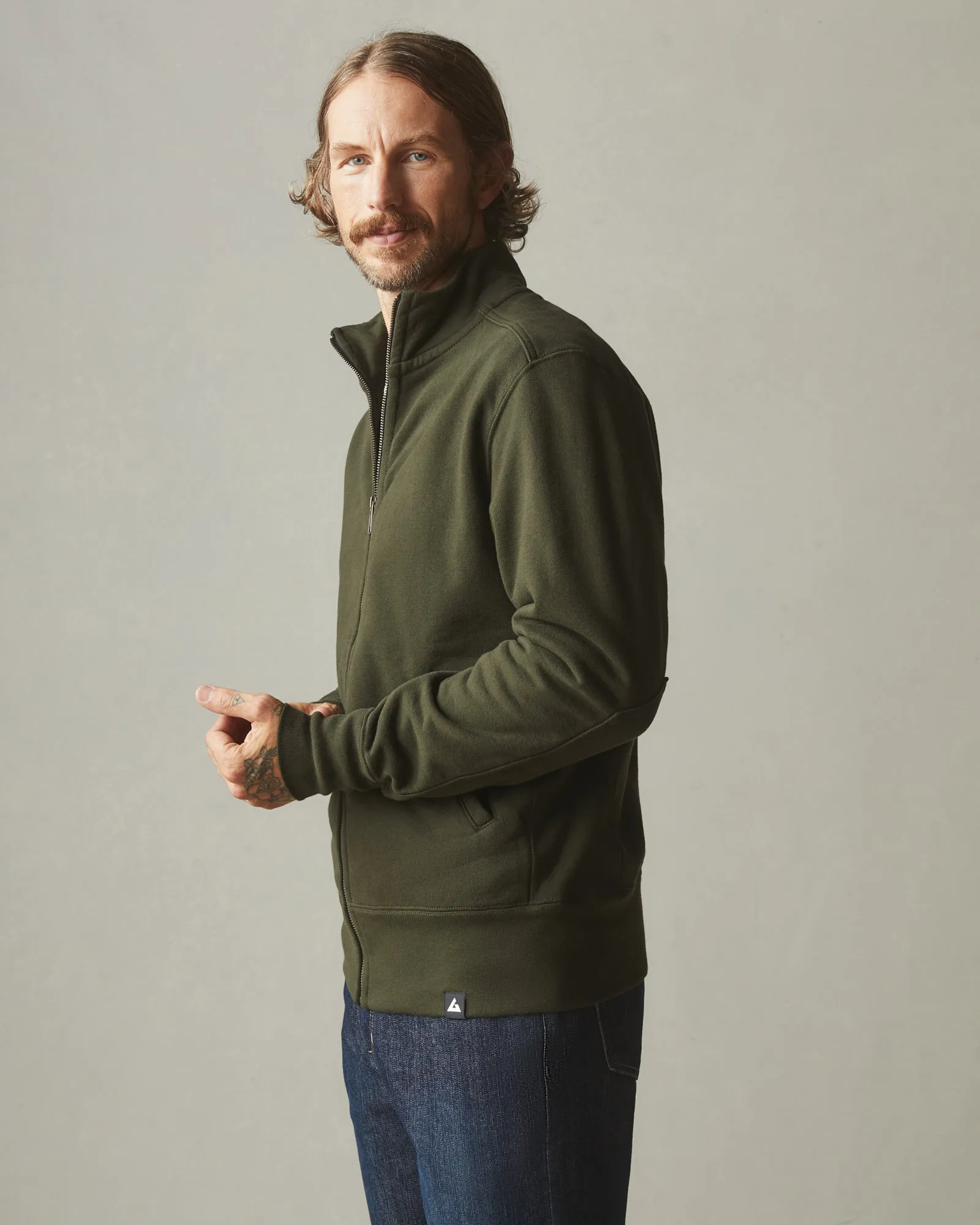 Moto Full Zip - Dark Elm sold by American Giant product image thumbnail 3