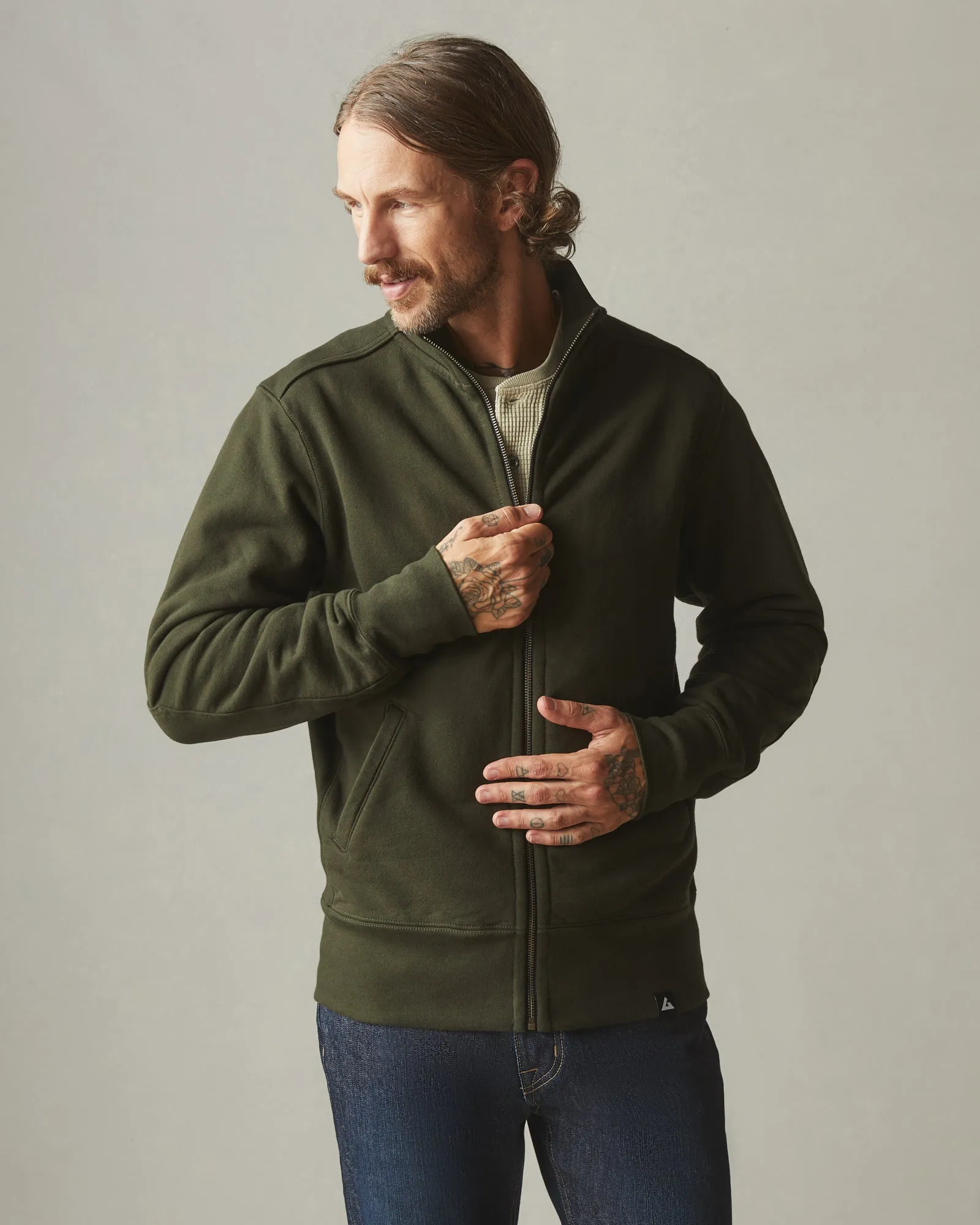 Moto Full Zip - Dark Elm sold by American Giant product image thumbnail 2