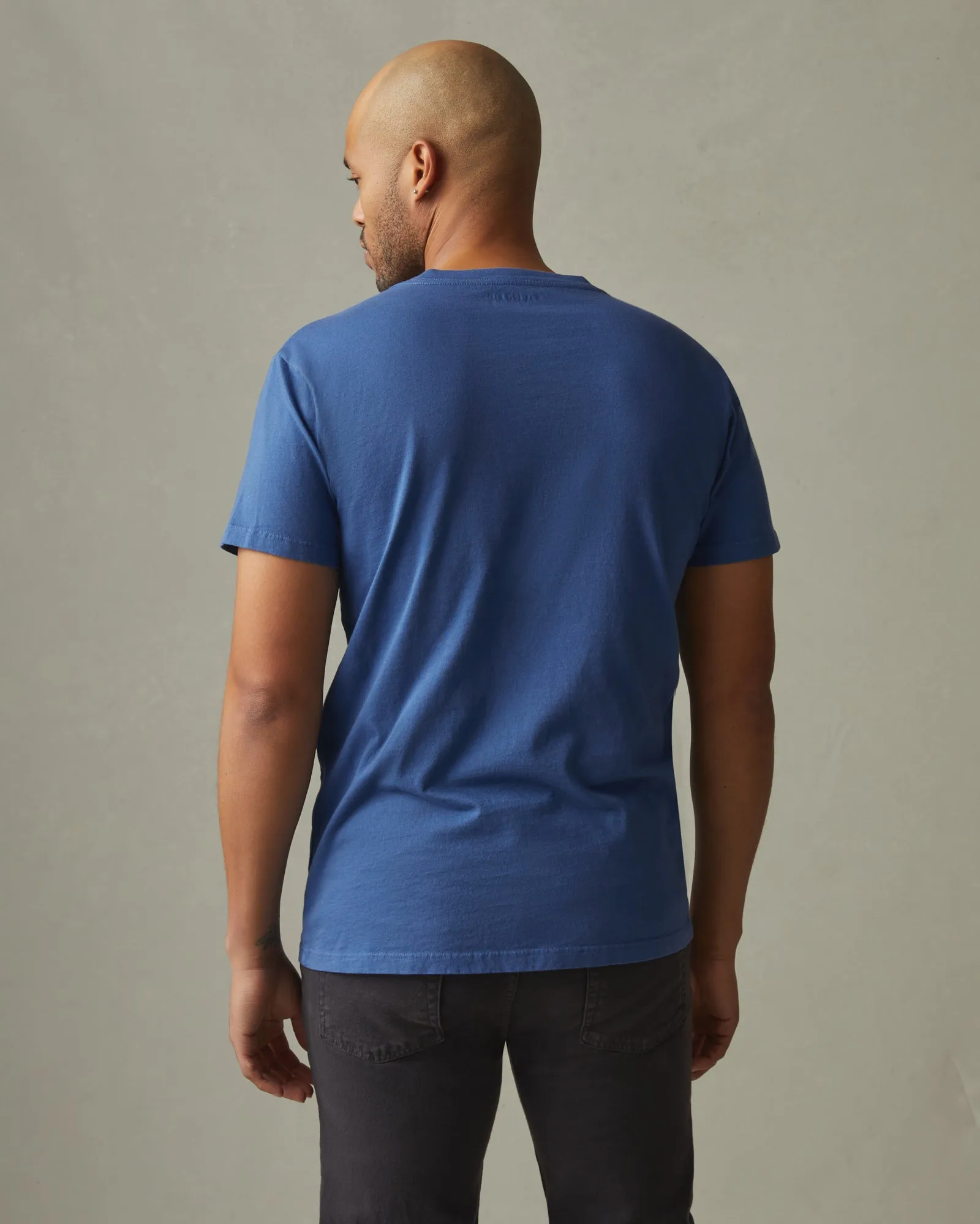 Classic Cotton V-Neck Tee - Harbor Blue sold by American Giant product image thumbnail 3
