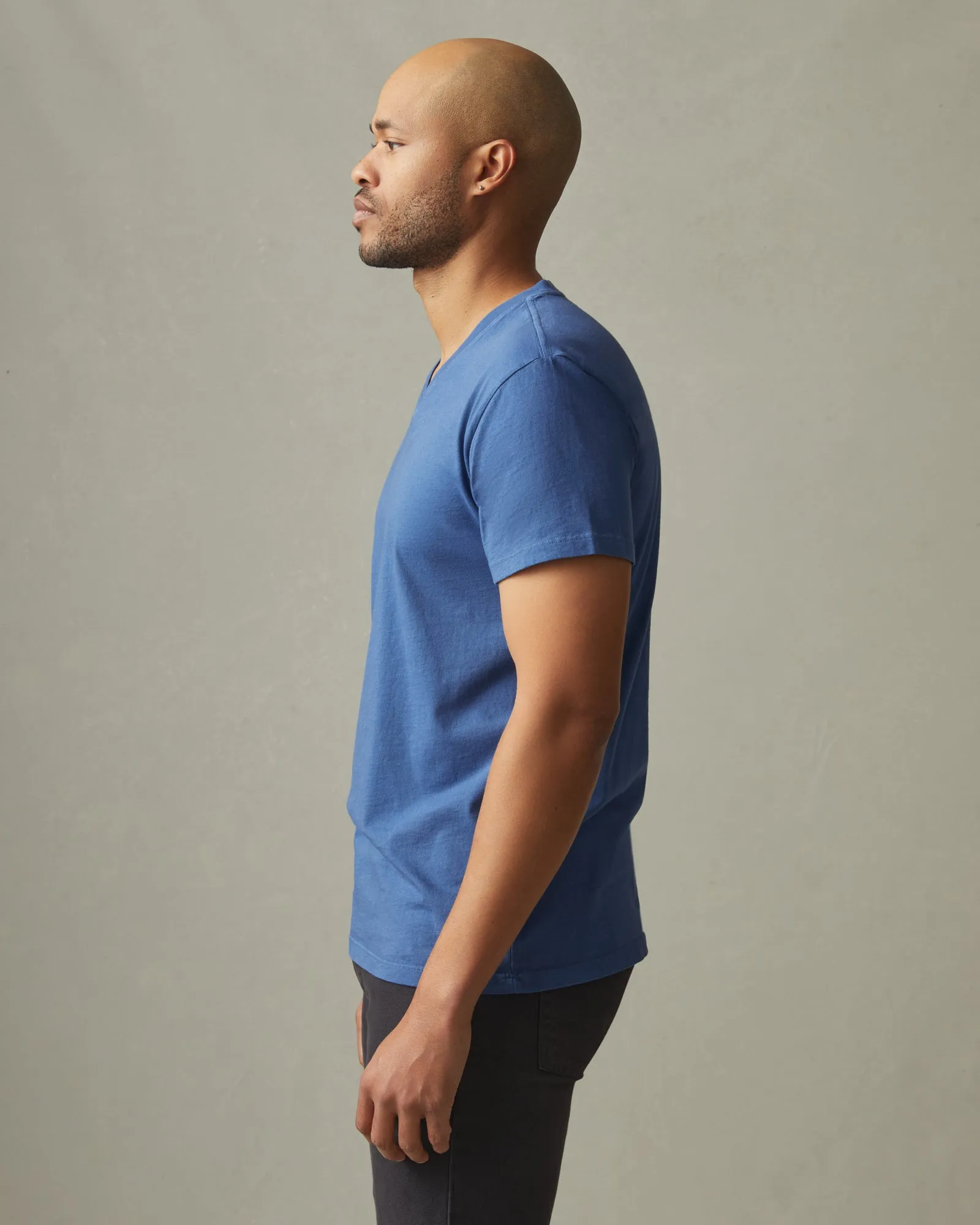 Classic Cotton V-Neck Tee - Harbor Blue sold by American Giant product image thumbnail 2