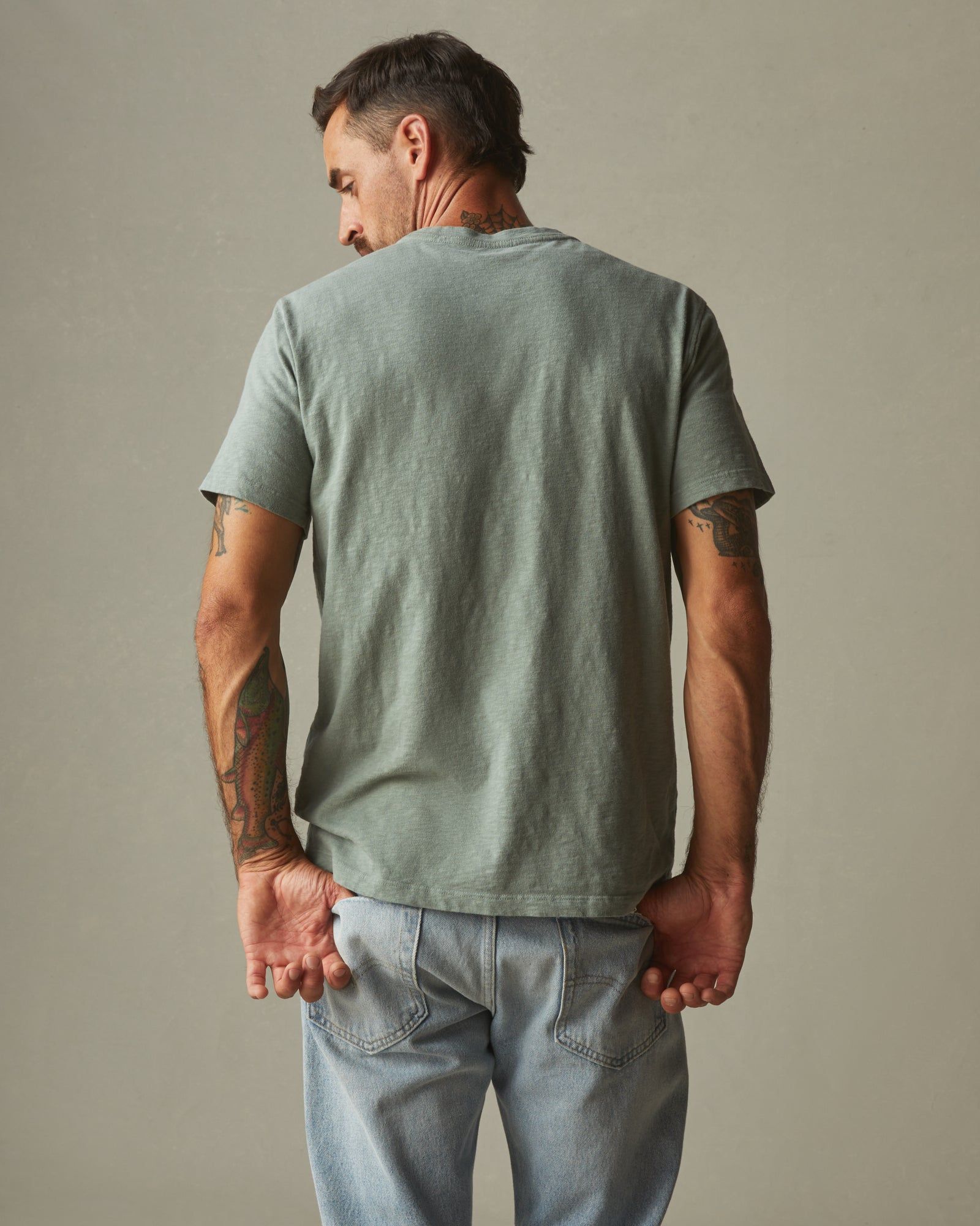 Premium Slub Crew Tee - Green Slate sold by American Giant product image thumbnail 2