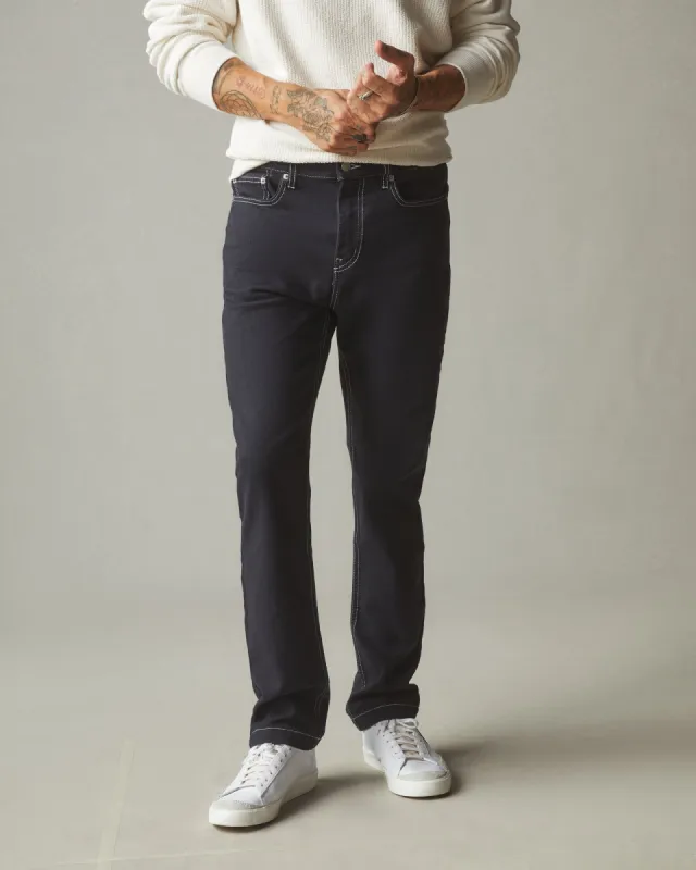 Men's Roughneck Pant Straight Contrast Stitch - Dark Navy sold by American Giant