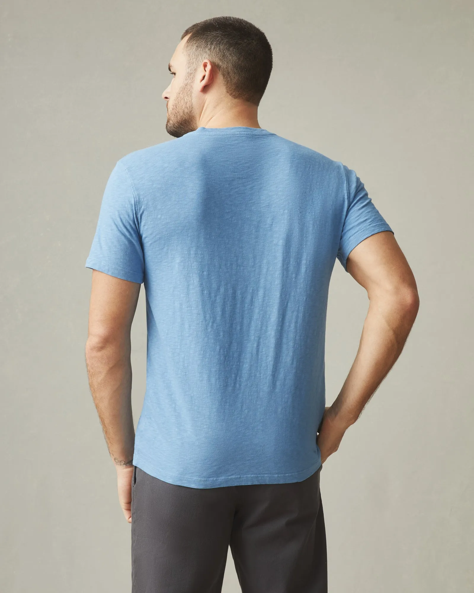 Men's Premium Slub V-Neck Tee - Allure Blue sold by American Giant product image thumbnail 2
