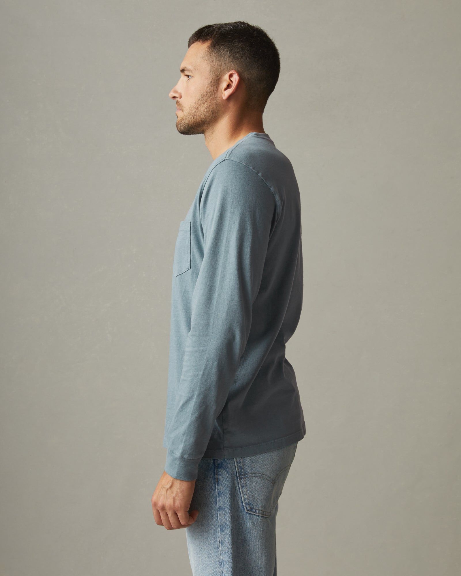 Classic Cotton Crew Tee Long Sleeve - Lead sold by American Giant product image thumbnail 2