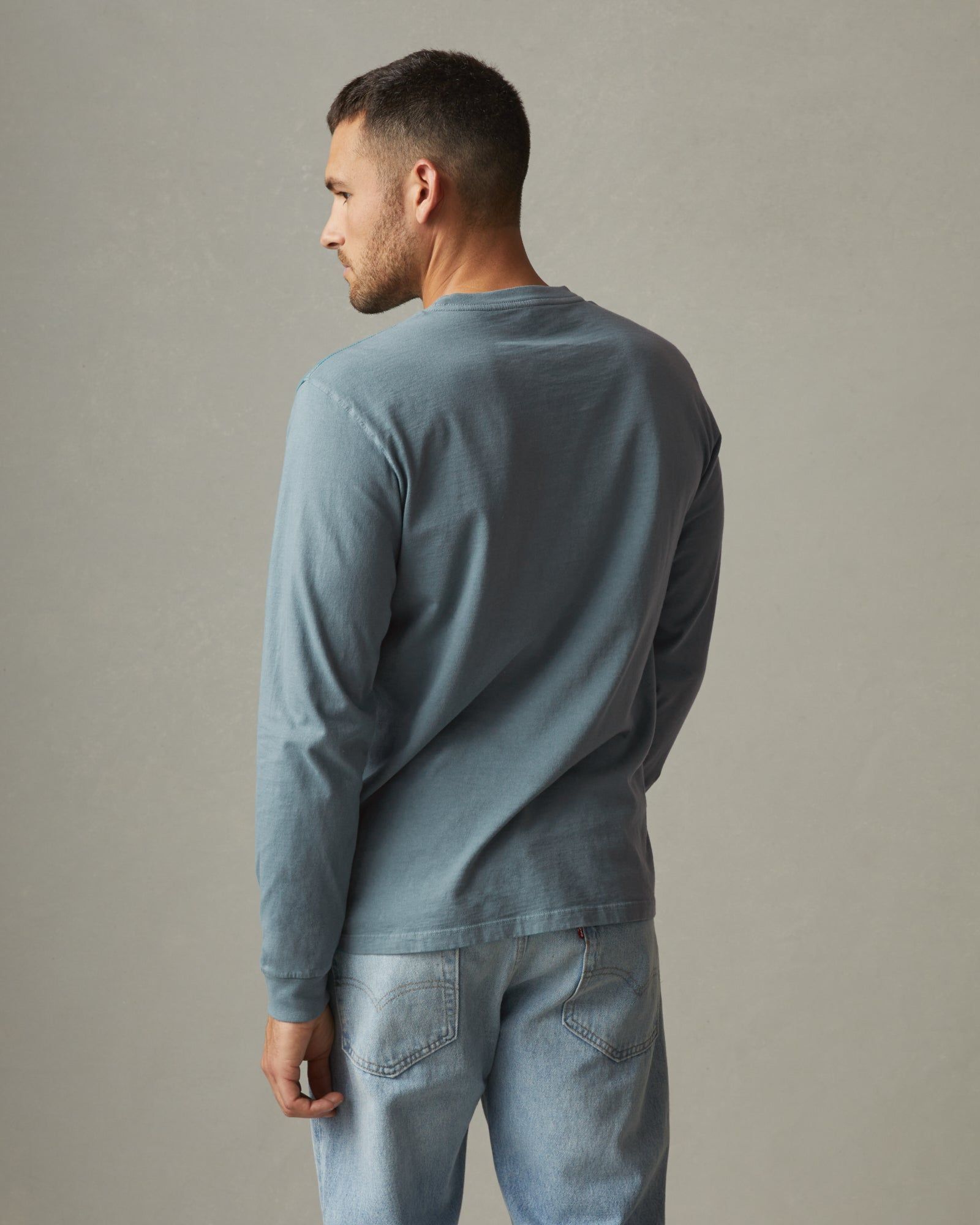 Classic Cotton Crew Tee Long Sleeve - Lead sold by American Giant product image thumbnail 3