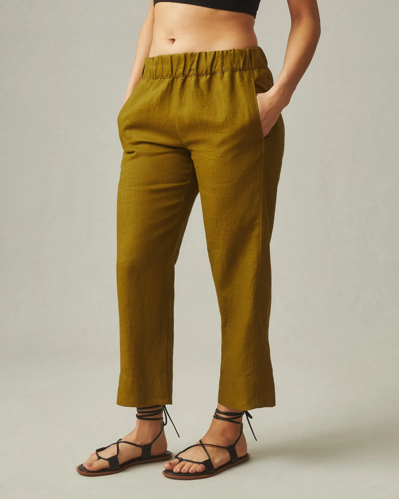 Women's Linen Pant - Fir Green sold by American Giant product image thumbnail 3