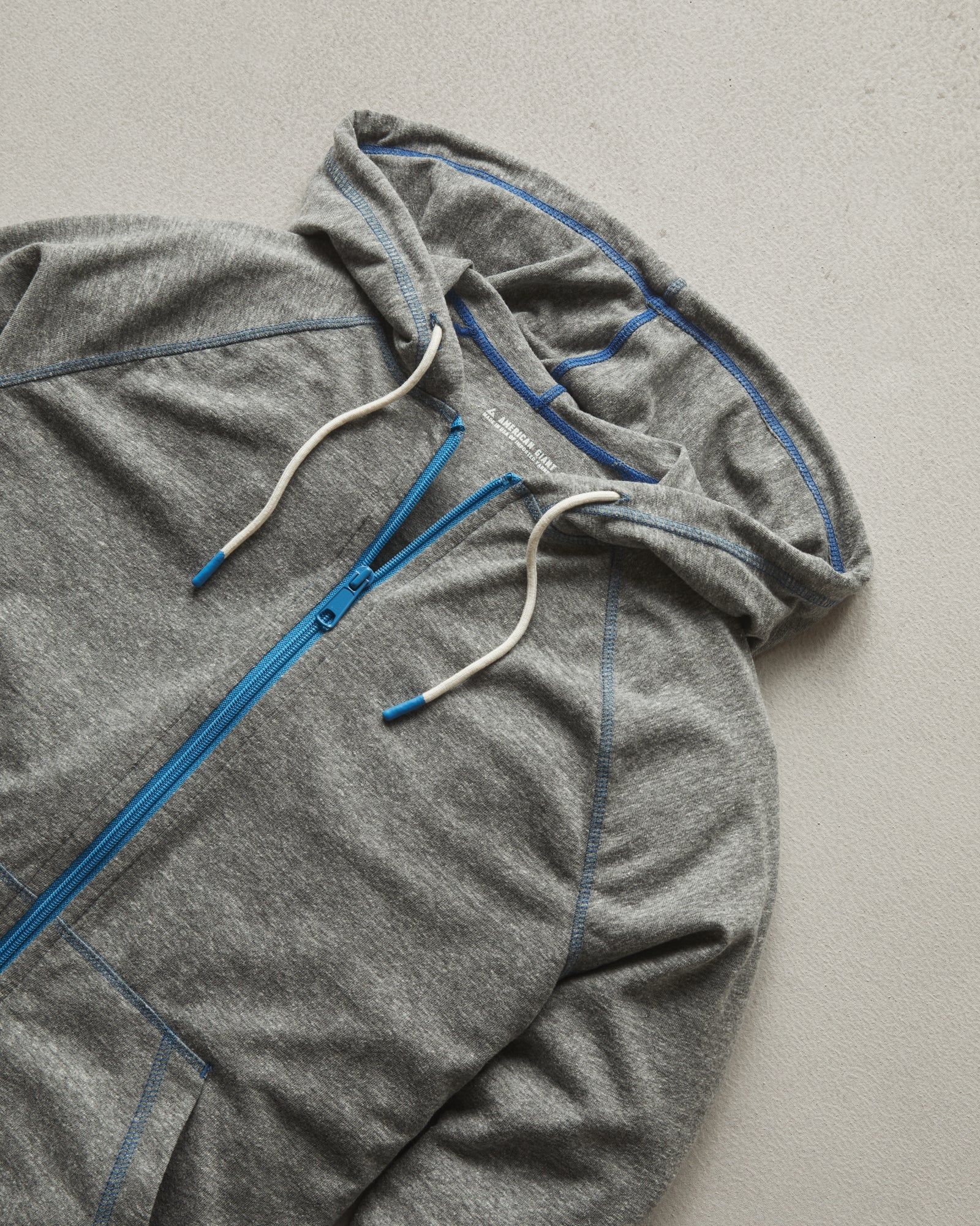 Women's Contrast Lightweight Full Zip - Black Heather sold by American Giant product image thumbnail 2