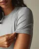 Women's Luxe Rib Crew Tee - Heather Grey sold by American Giant