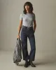 Women's Luxe Rib Crew Tee - Heather Grey sold by American Giant