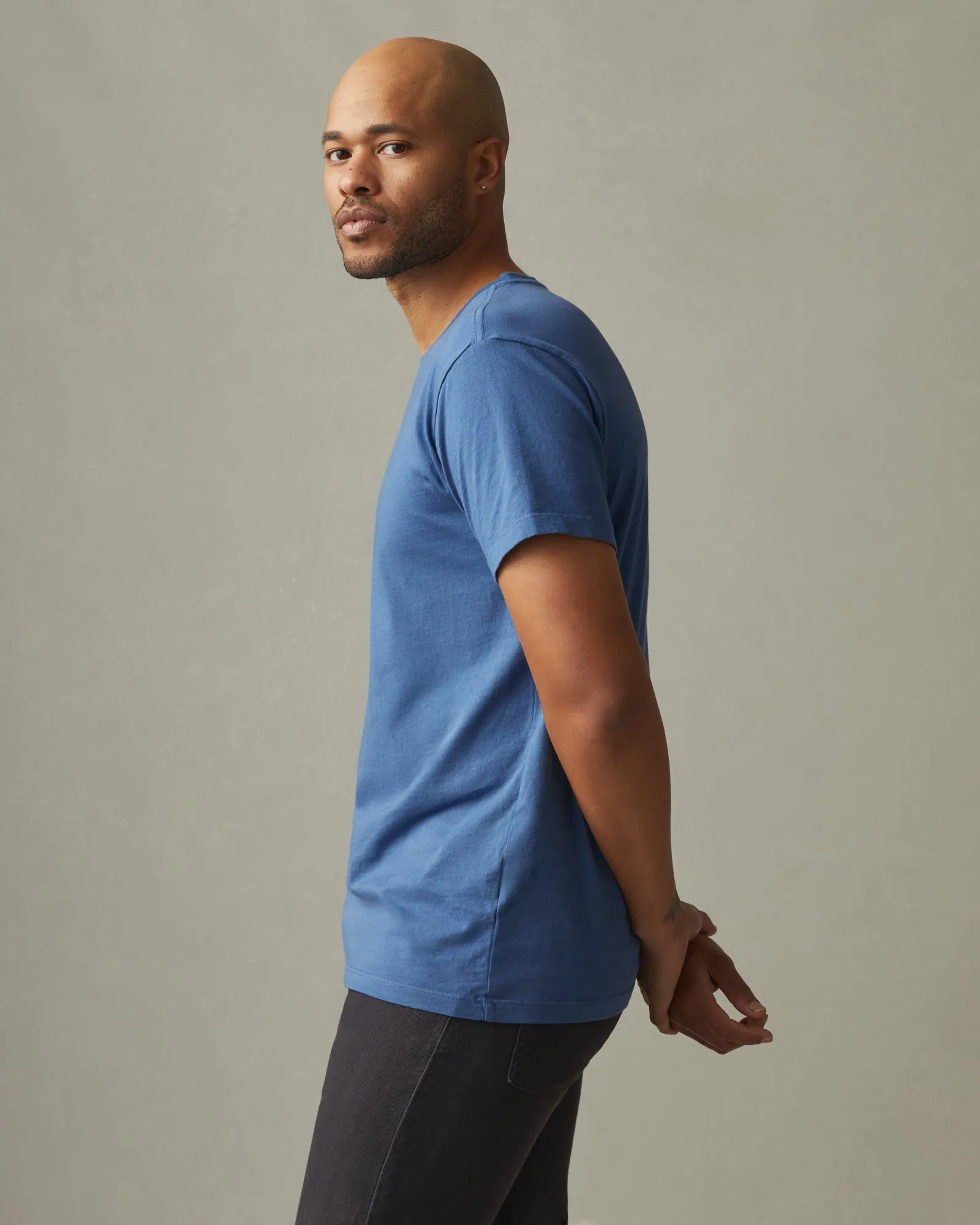 Classic Cotton Crew Tee - Harbor Blue sold by American Giant product image thumbnail 2