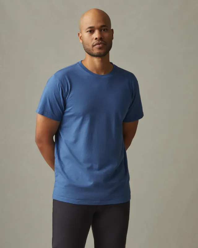 Classic Cotton Crew Tee - Harbor Blue sold by American Giant