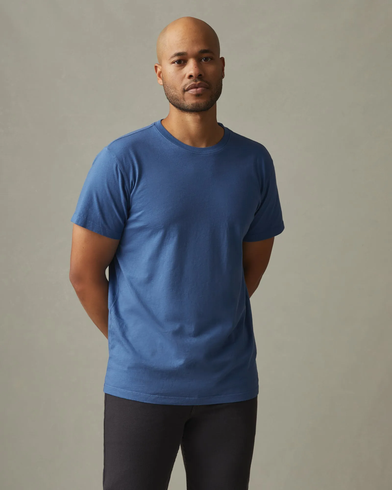 Classic Cotton Crew Tee - Harbor Blue sold by American Giant