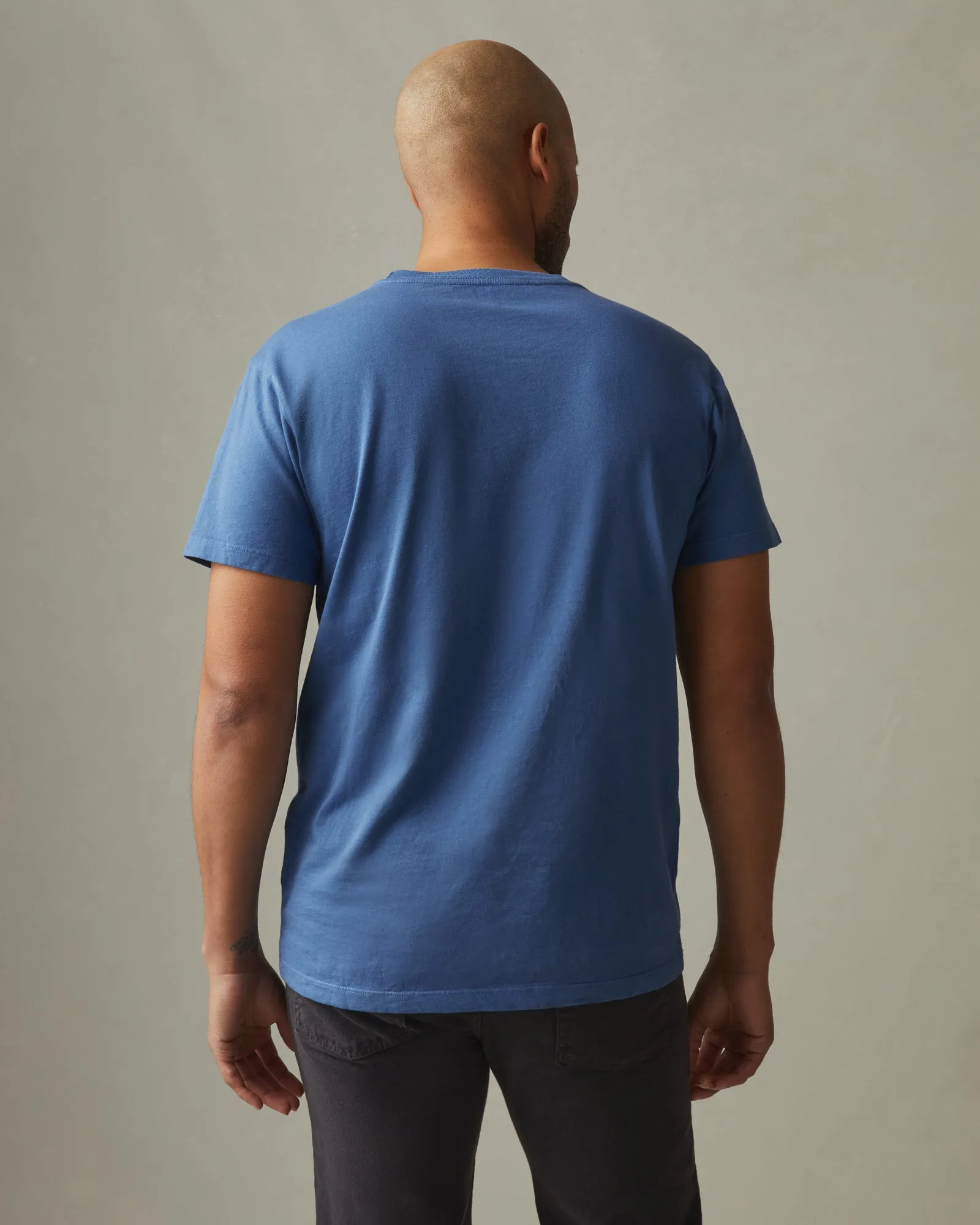 Classic Cotton Crew Tee - Harbor Blue sold by American Giant product image thumbnail 3