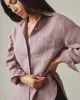 Women's Linen Long Sleeve Shirt - Twilight Mauve sold by American Giant