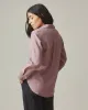 Women's Linen Long Sleeve Shirt - Twilight Mauve sold by American Giant