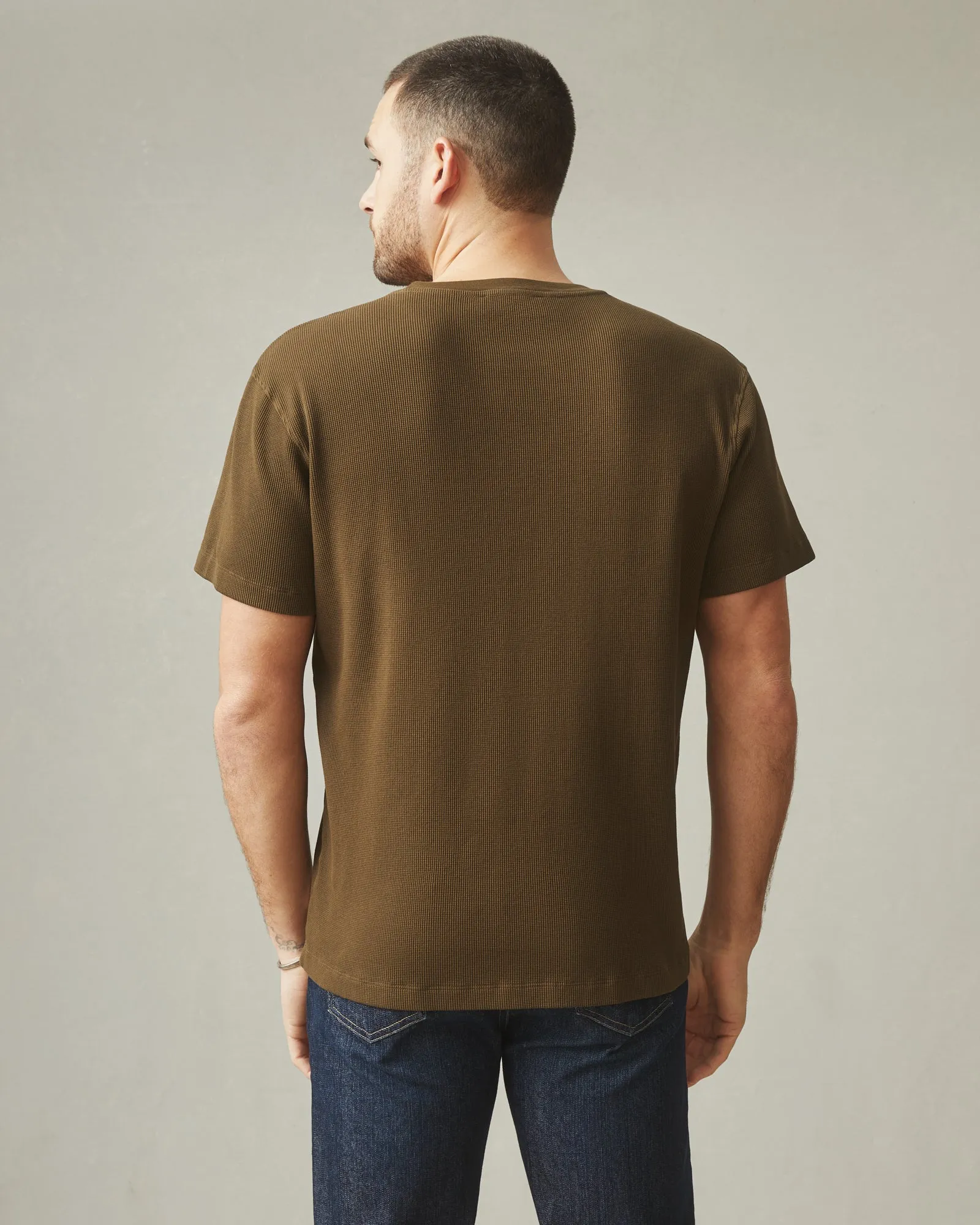 Men's Waffle Crew Tee - Beech sold by American Giant product image thumbnail 5