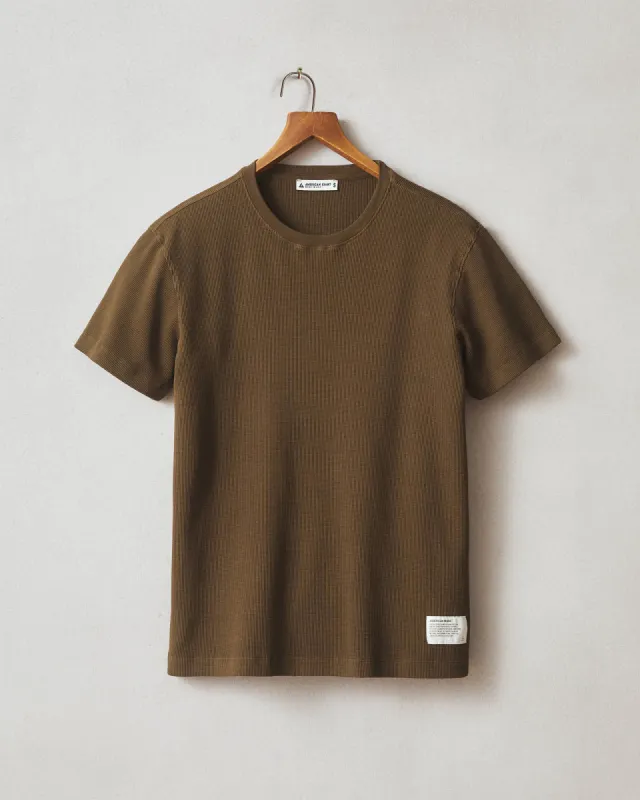 Men's Waffle Crew Tee - Beech sold by American Giant