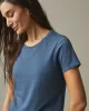 Women's Classic Cotton Crew Tee - Blue Storm Heather sold by American Giant
