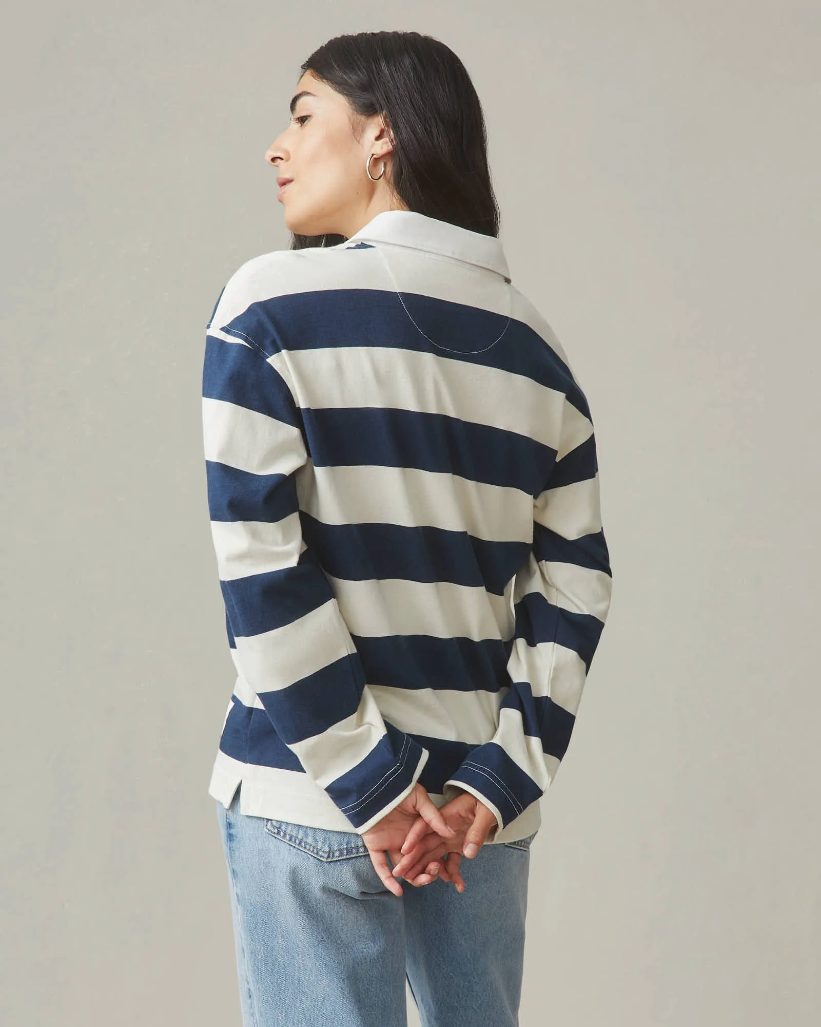 Women's Rugby Shirt - Blue Stripe sold by American Giant product image thumbnail 3